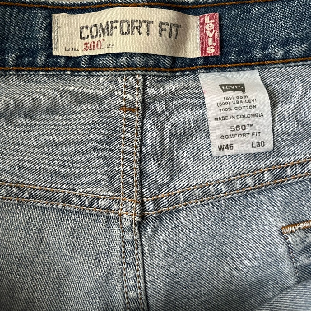 Levi’s Big & Tall Jeans | Waist 46 x Length 30 | 100% Cotton | Relaxed Fit - Picture 12 of 13
